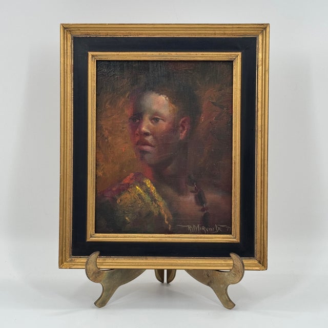 Ronald L. Marvin Jr. Original Portrait Oil Painting on Board, Signed 1977 For Sale In Tampa - Image 6 of 12