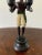 Bronze Pair of Vintage Painted Cast-Iron Figurative Double Candleholders For Sale - Image 8 of 12