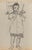 Modern Mino Maccari, Figure, Charcoal Drawing, 1932 For Sale - Image 3 of 3