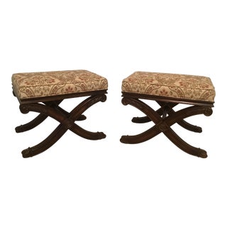 Ethan Allen Alexis Regency Styled Ottoman - a Pair For Sale