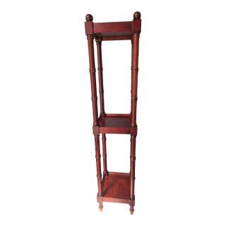 3 Tiered Faux Bamboo Stand Pedestal - 2 Available For Sale