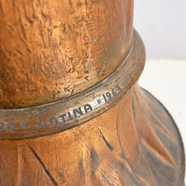 Metal Hellenic Italian Bronze Amphora by Virgilio Bono, 1960s For Sale - Image 7 of 18