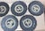 Japanese Antique Blue and White Plates - Set of 11 - Scalloped Edge - 8.25" Round - End Edo or Beginning Meiji Period For Sale - Image 3 of 18