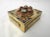 Early 20th Century Antique Chinese Brass Box With Semi-Precious Stones For Sale - Image 5 of 12