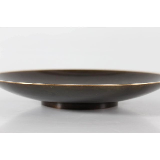 Large and Heavy Art Deco Danish Decorative Low Bowl in Bronze by Just Andersen, 1930s For Sale - Image 4 of 13