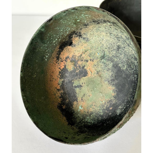 Asian Collection of Three Korean Antique Bronze Bowls For Sale - Image 3 of 12