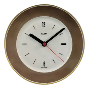 Vintage East German Porcelain Wall Clock from Weimar Electric, 1970s