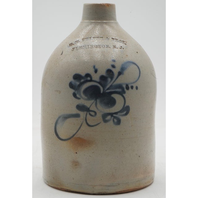 Age: c1881-1898 Details: High Quality Construction Blue Flowers on Front From Flemington NJ Offered @ Fraction of Original...