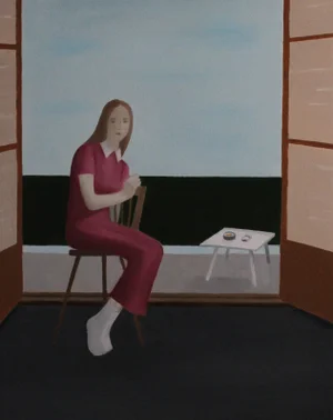 Natia Sapanadze, Eternal Sitting, 2022, Oil on Canvas