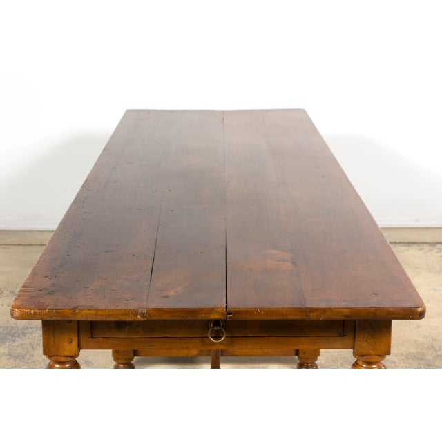 Mid-19th Century French Provincial Walnut Harvest Table For Sale - Image 14 of 18