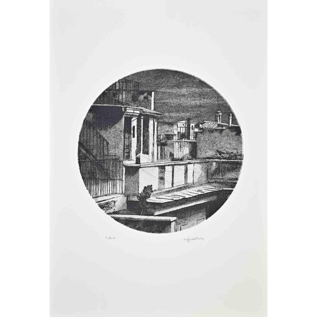 Etching realized by Sigfrido Oliva in 1980s. Hand signed in pencil. Artist proof, not numbered. Very good condition. This...