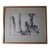 Mid 20th Century Arnold Schifrin - Charcoal Study of Mexican Women in Village Plaza, Framed For Sale