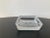 Mid-Century Modern Antique Swedish Clear Frosted Glass Crown Design Catchall Square Dish For Sale - Image 3 of 12