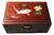 Vintage Chinese Rosewood Mother‑of‑Pearl Inlay Jewelry Box, Koi Lotus Motif Storage Casket For Sale
