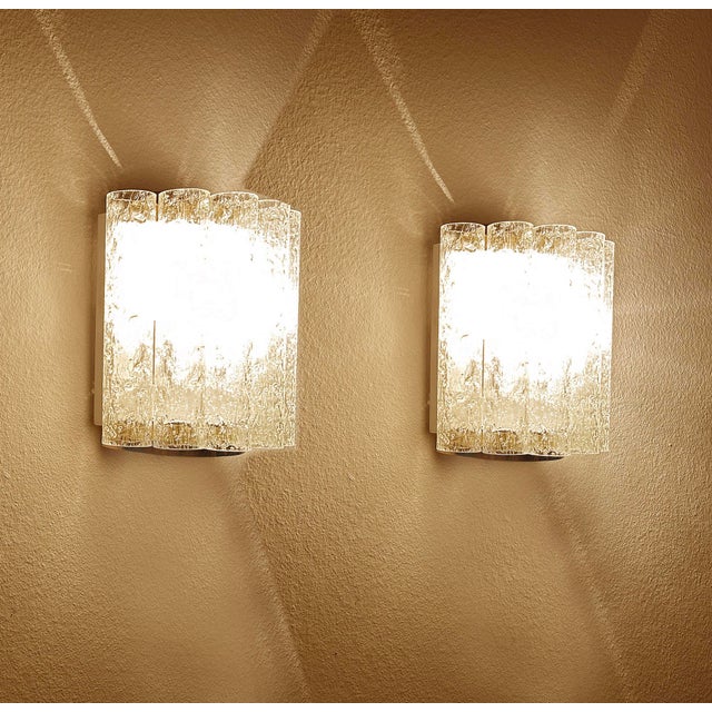 1970s Vintage Murano Glass Wall Sconces from Doria Leuchten, 1970s, Set of 2 For Sale - Image 5 of 18