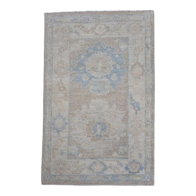 Turkish Oushak Rug 2'2" x 3'4" For Sale
