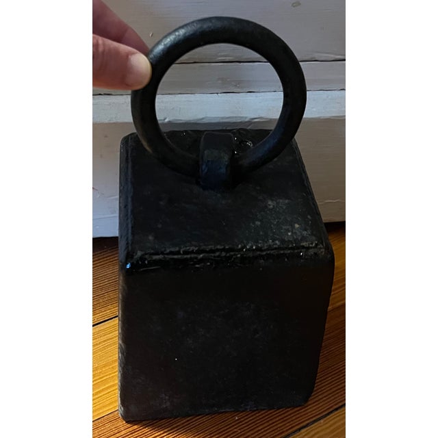 Antique 19th Century American Cast Iron Carriage Wagon Sleigh Buggy Weight Horse Tether Hitching Post Doorstop For Sale - Image 4 of 10