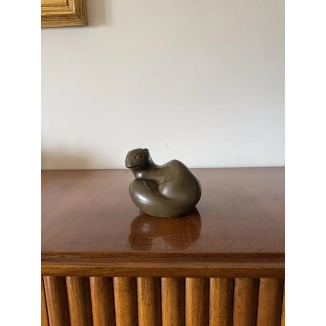 Mid-Century Bronze Otter Sculpture by Richard Fisher, 1950 For Sale - Image 4 of 12