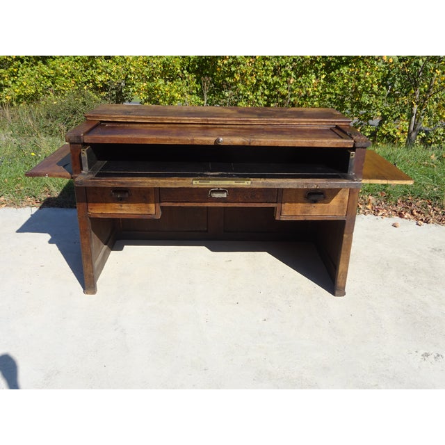 French Glove Makers Table in Oak For Sale - Image 9 of 18