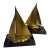 Vintage Brass and Wood Sailboat Bookends For Sale