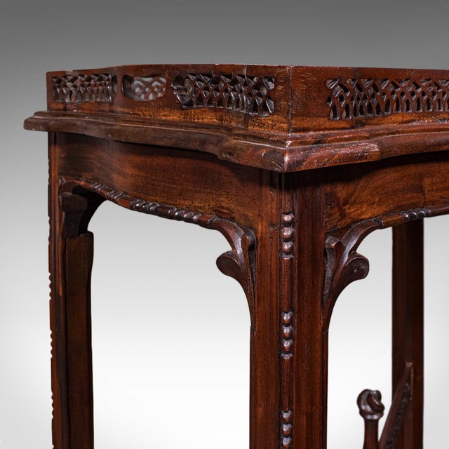 Vintage Chippendale Revival Tray Table, English, Serving Stand, Afternoon Tea For Sale - Image 9 of 12