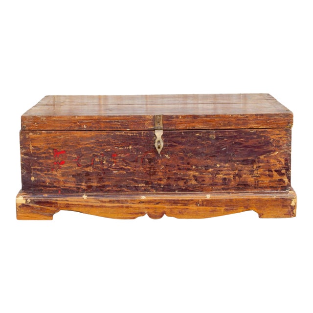 19th Century Indo-Portuguese Goa Painted Trunk For Sale