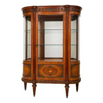 Louis XVI Style Vitrine in Glass by JP Ehalt For Sale