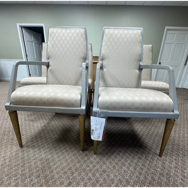 Mid-Century Modern Jean Louis Denoit for Baker Furniture Jasper Dining Chairs- Set of 6 For Sale - Image 3 of 9