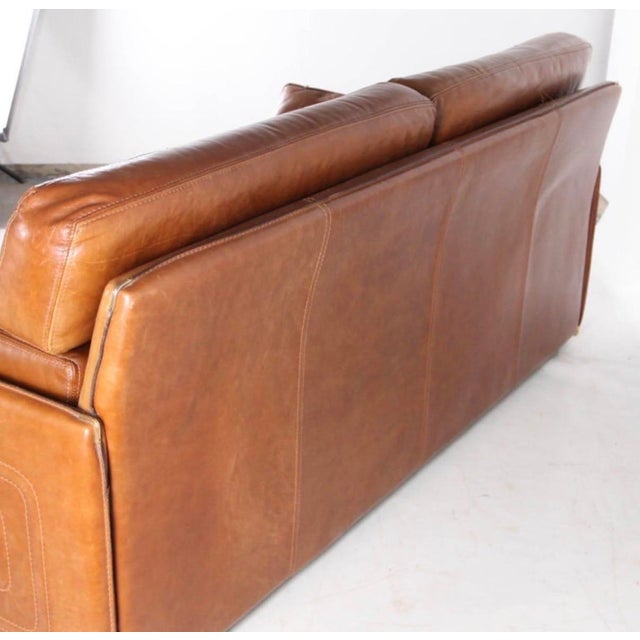 Animal Skin Vintage Leather 3-Seater Sofa from Roche Bobois, 1970s For Sale - Image 7 of 13