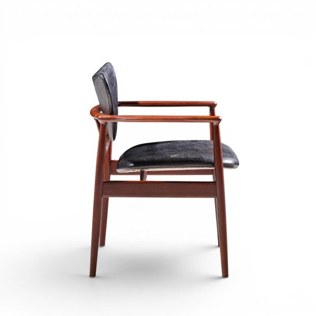 Finn Juhl for Niels Vodder Model Nv-48 Mid Century Danish Teak Lounge Chairs - Pair For Sale - Image 11 of 12
