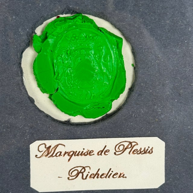 Set of 4 19th Century Collection of French Nobility Wax Seals With Identified Names For Sale - Image 18 of 18