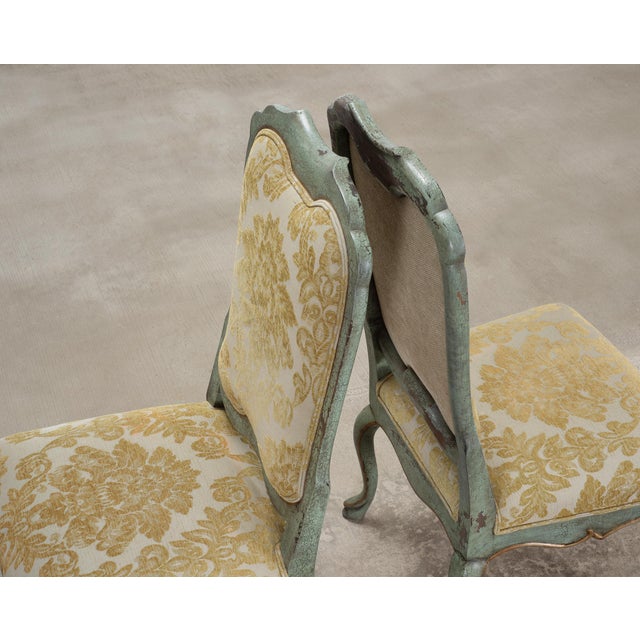 2010s Set of Ten Minton-Spidell Country French Painted Dining Chairs For Sale - Image 5 of 18