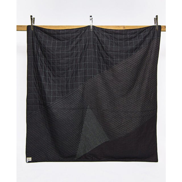 Contemporary Anchal Naari Patchwork Quilt Bedding, Queen Size For Sale - Image 3 of 8