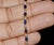 Certified Natural 7ct Blue Sapphire Diamond 18k Gold Tennis Stacking Bracelet For Sale - Image 12 of 16