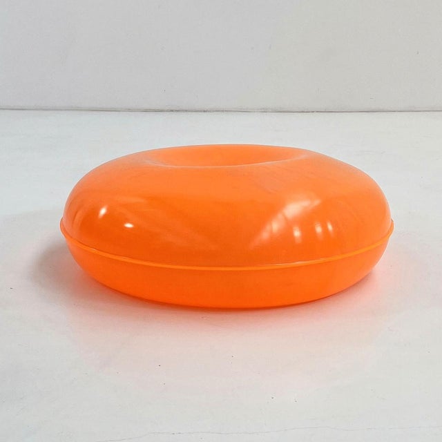 Orange Fluo Ottoman from Zanotta, 1990s For Sale - Image 9 of 9