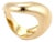 Fred Paris 18k Yellow Gold Wave Band Ring, Size 4.5 For Sale