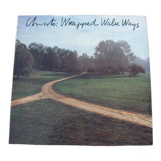 Signed "Christo: Wrapped Walk Ways" 1st Edition, With Fabric Fragment Harry Abrams For Sale