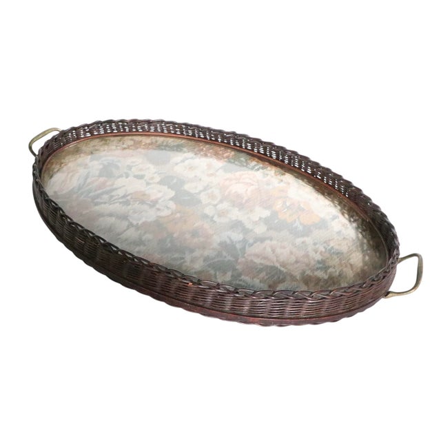 Heywood-Wakefield Victorian Wicker Serving Tray For Sale - Image 4 of 17