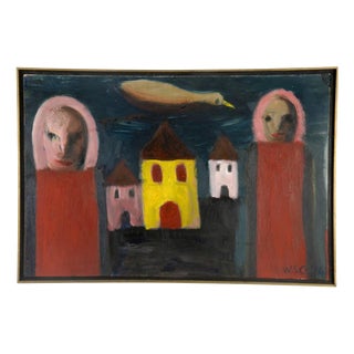 William Skotte Olsen, Composition with Figures, 1940s For Sale