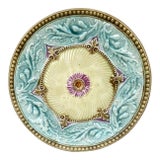 19th Century French Majolica Plate For Sale