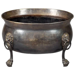 Oval Patinated Brass Wine Cooler