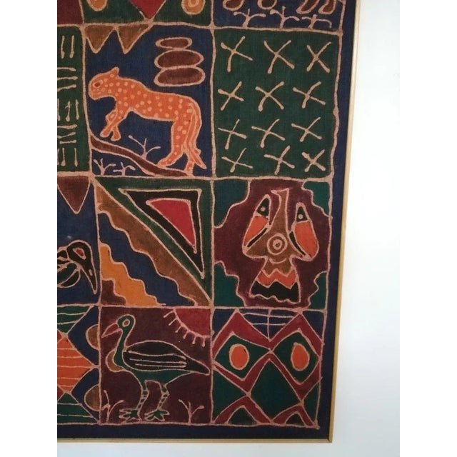 Beige African Sadza Batik Tapestry, 1940 For Sale - Image 8 of 9