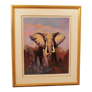 Mark King, 'Lone Tusker' Artist Proof Serigraph For Sale
