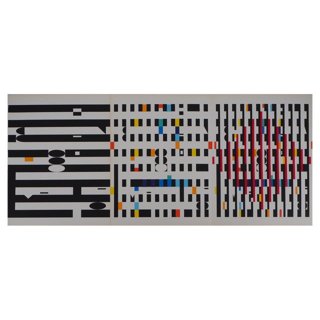 Yaacov Agam, Kinetic Composition, Original Screen Print For Sale