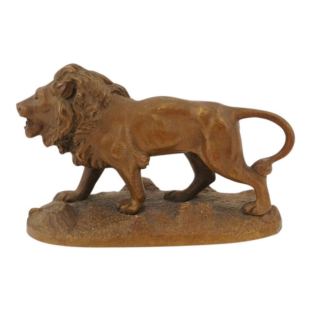 Antique French School Lion Cast Bronze Sculpture For Sale In New York - Image 6 of 6