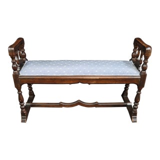 Country French Walnut Window Bench For Sale