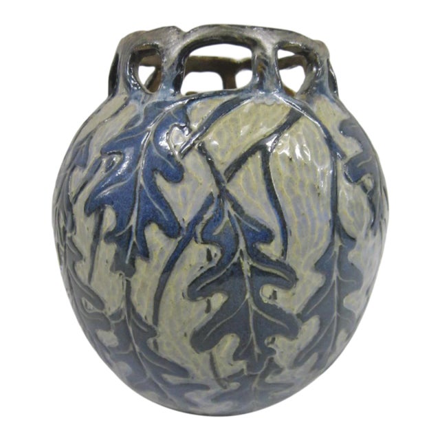 Signed Art Pottery Vase, Signed Moror For Sale