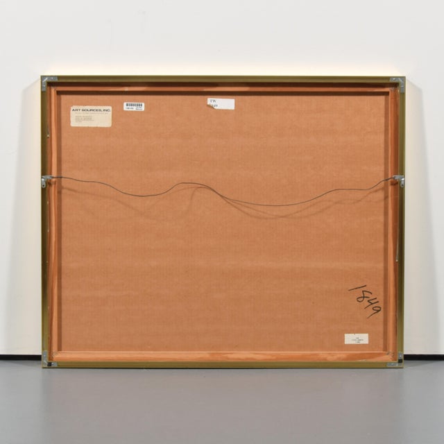 1980s Original Signed “Iris at Daybreak” and “Iris at Dusk” Framed Woodcut Silkscreens by D. Goldstein, a Pair For Sale - Image 12 of 12