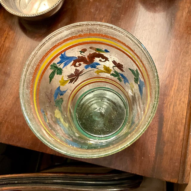 Rustic European Late 18th Century Bohemian Czech Enameled Beaker For Sale - Image 3 of 4