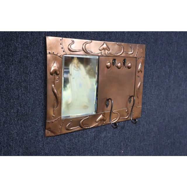 1920s Arts & Crafts Copper Mirror For Sale - Image 4 of 7